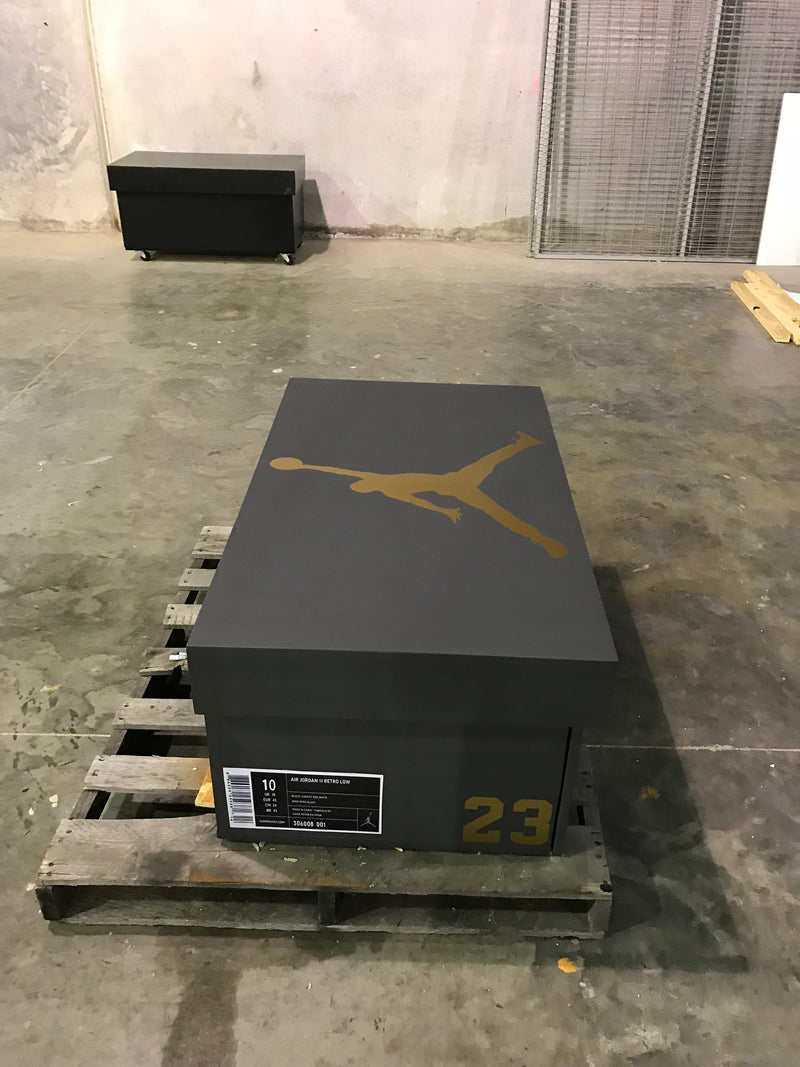 New Matte Black and Gold w/LED's Giant Jordan Shoe box (FREE SHIPPING)