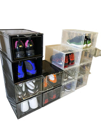 Shoe Storage Plastic Display Case Style - Clear Shoebox - For Larger Shoe Sizes