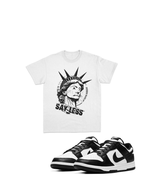 Dunk Low Black and White T-Shirt Match